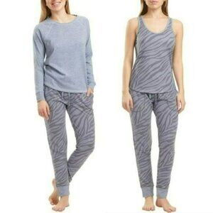 NWT Karen Neuburger Women's 3-Piece Zebra Print Soft Pajama Lounge Set